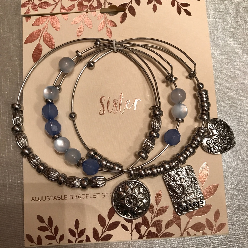 Silver Sister 3 pc Bracelet Set